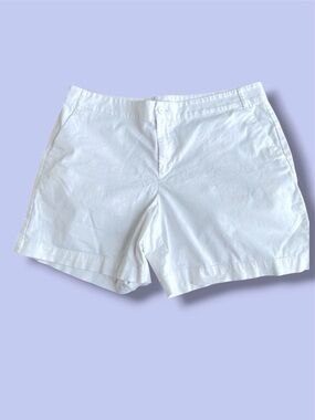 Chaps white chino shorts